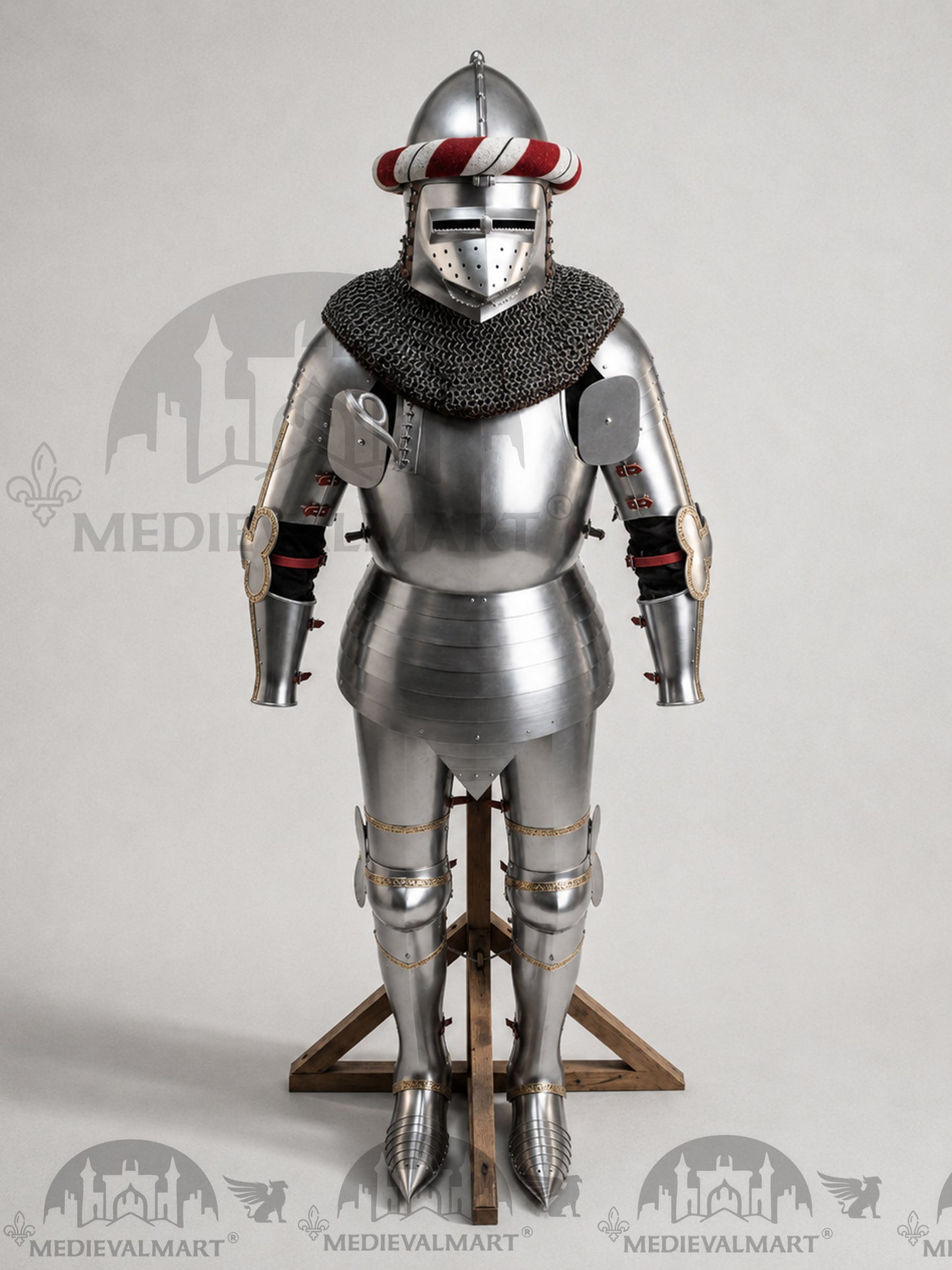 MEDIEVALMART Francis Authentic Medieval Full set of Armor W/H Hundshughel Bacient