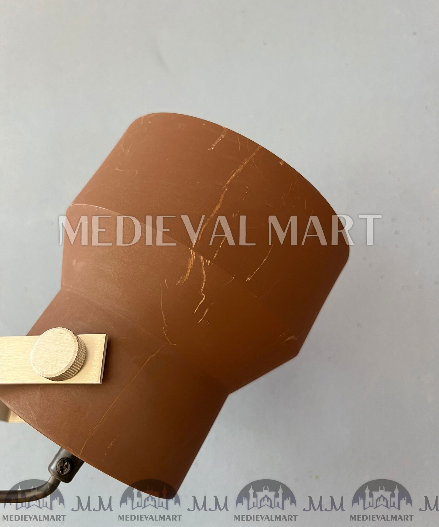 MEDIEVALMART Vintage Brown Dijkstra Mid Century Space Age Floor Lamp