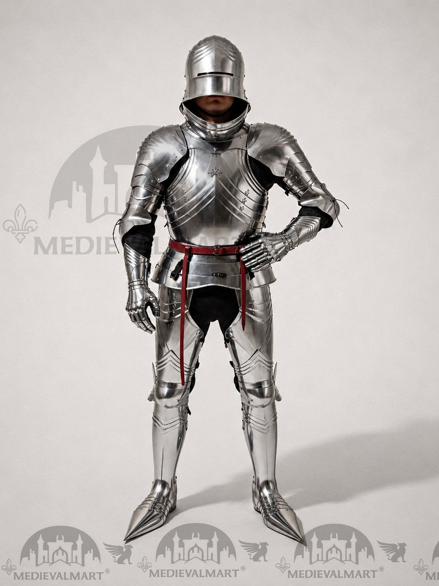 MEDIEVALMART Medieval 15th century Germans knight warrior full body complete metal armour costume with Sword