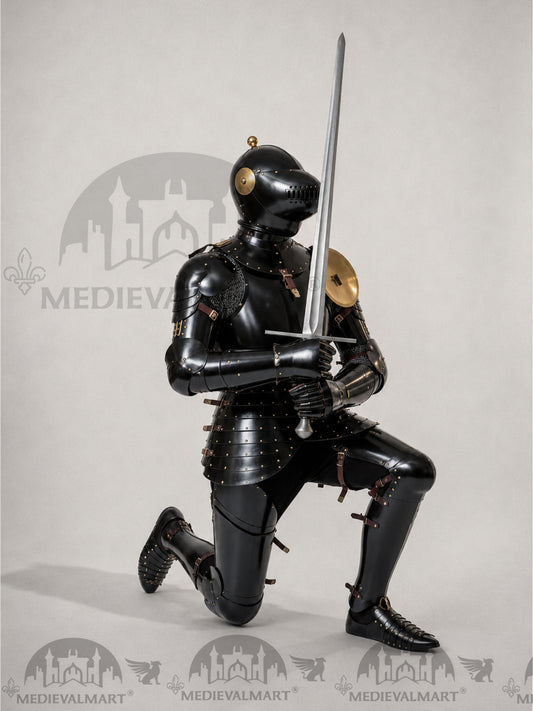 MEDIEVALMART Armure complète de chevalier médiéval Katernbrust avec épée