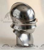 MEDIEVALMART Hungary Mid Century Medieval Gothic Celata War Helmet With Neck Armor
