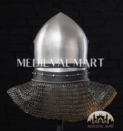 MEDIEVALMART 4th-Century Alexander “Monarch” Edition ROA Helmet W/H Golden Cross
