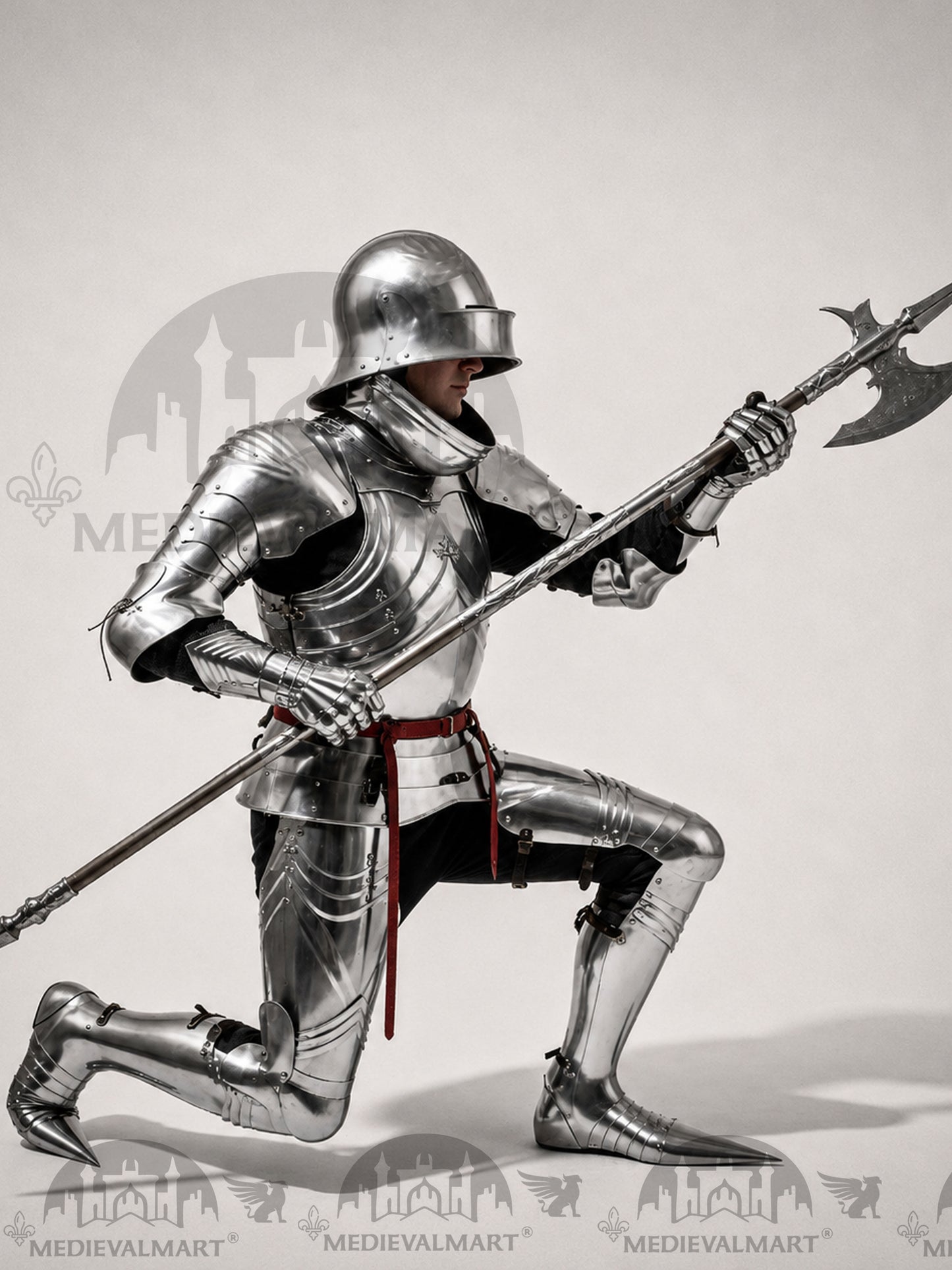 MEDIEVALMART Medieval 15th century Germans knight warrior full body complete metal armour costume with Sword