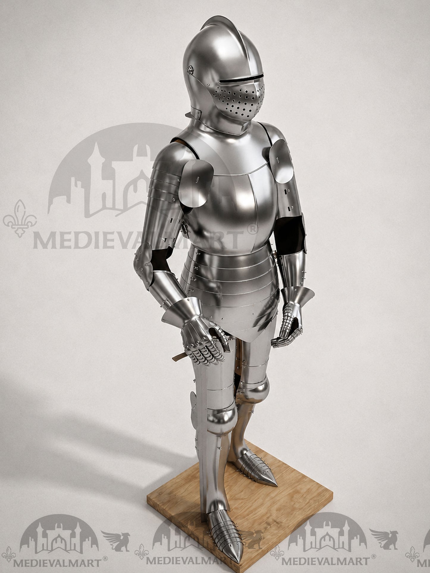 MEDIEVALMART Historical Mild Steel Ancient Rom Soldier Full Armor Costume W/H Bacinet Helmet