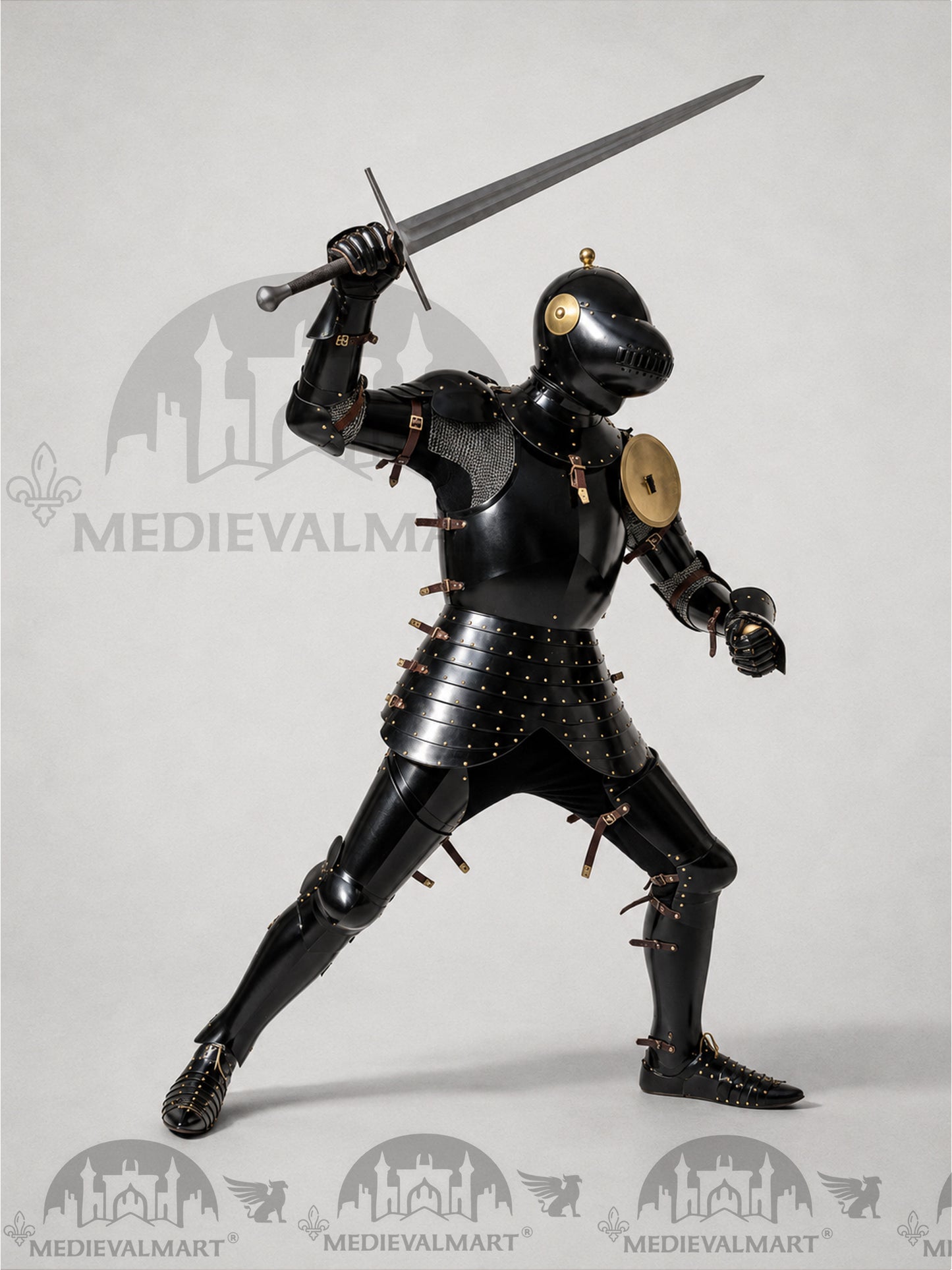 MEDIEVALMART Medieval Knight Katernbrust Full Body Armor Set W/H Sword