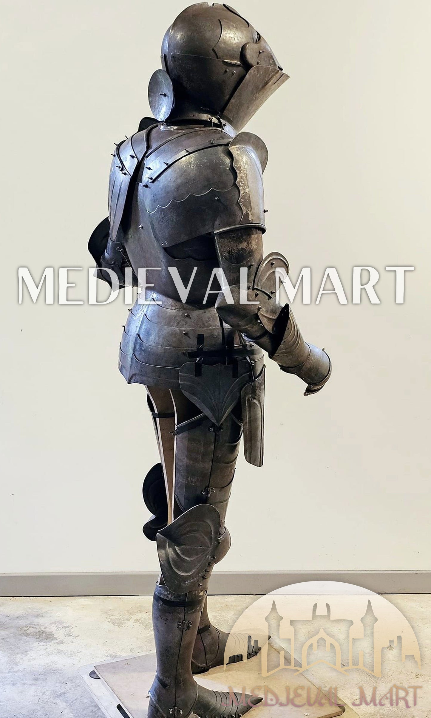 MEDIEVALMART 15th Century Medieval Knight Combat Full Body Armor W/O Polish for Antique Touch