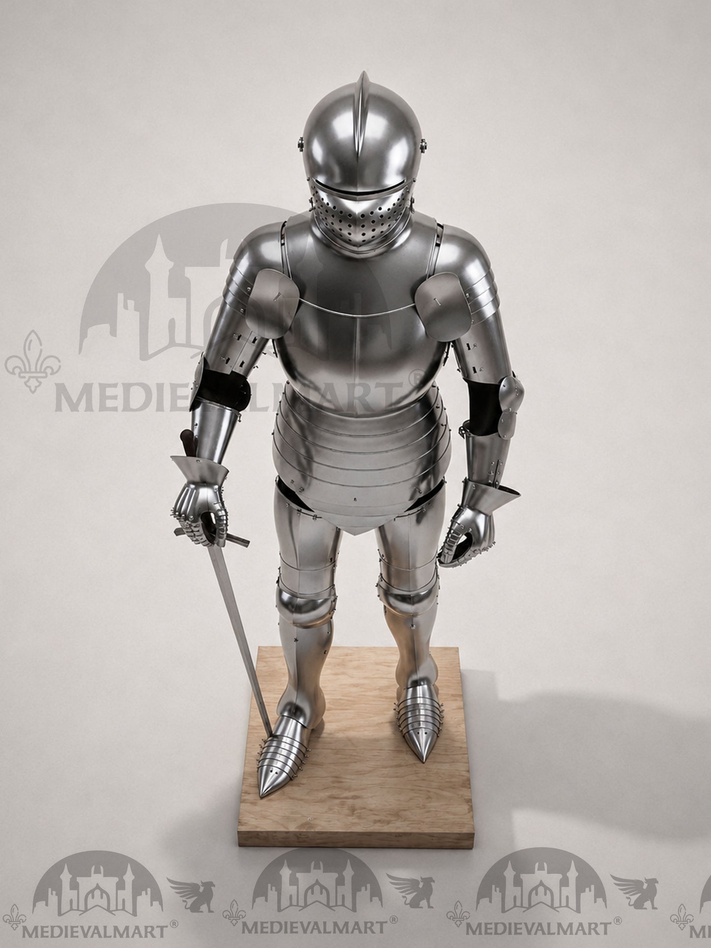 MEDIEVALMART Historical Mild Steel Ancient Rom Soldier Full Armor Costume W/H Bacinet Helmet