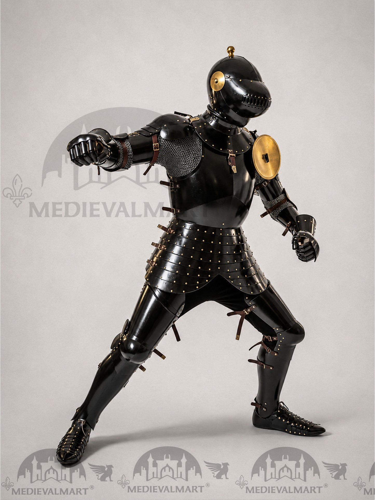 MEDIEVALMART Medieval Knight Katernbrust Full Body Armor Set W/H Sword