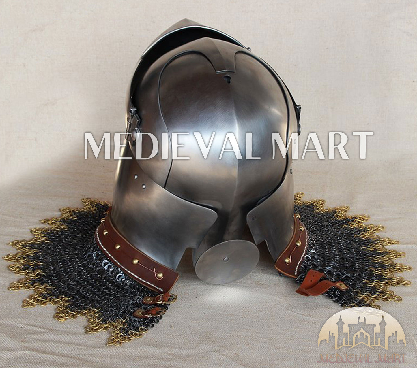 MEDIEVALMART XV Century Italian King Guard Houndskull Combat Bascinet Helmet