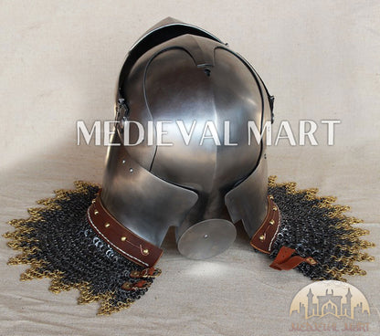MEDIEVALMART XV Century Italian King Guard Houndskull Combat Bascinet Helmet