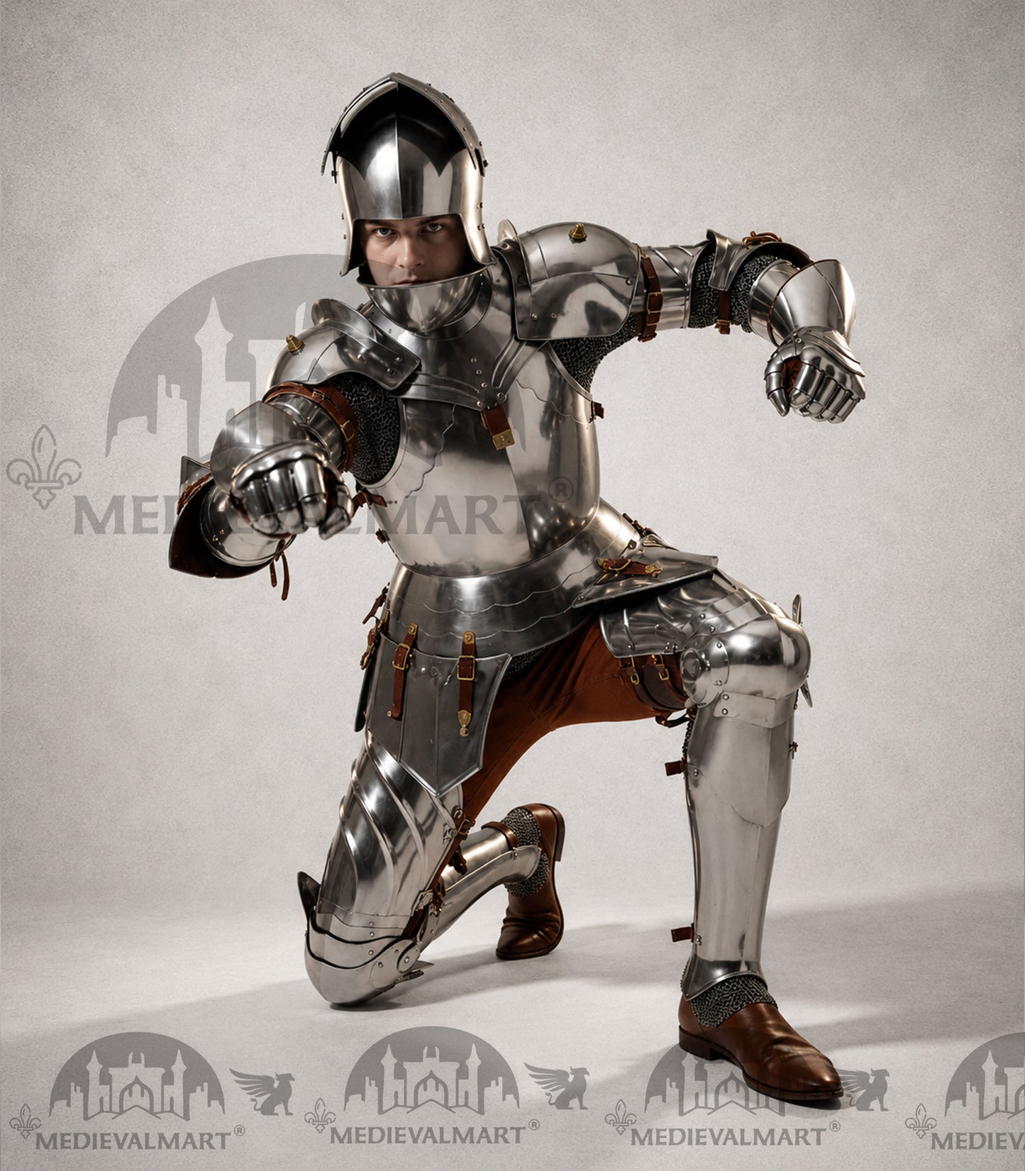MEDIEVALMART 15th Century Gothic Full Plate Armor | Medieval Knight Suit For Reenactment & Cosplay