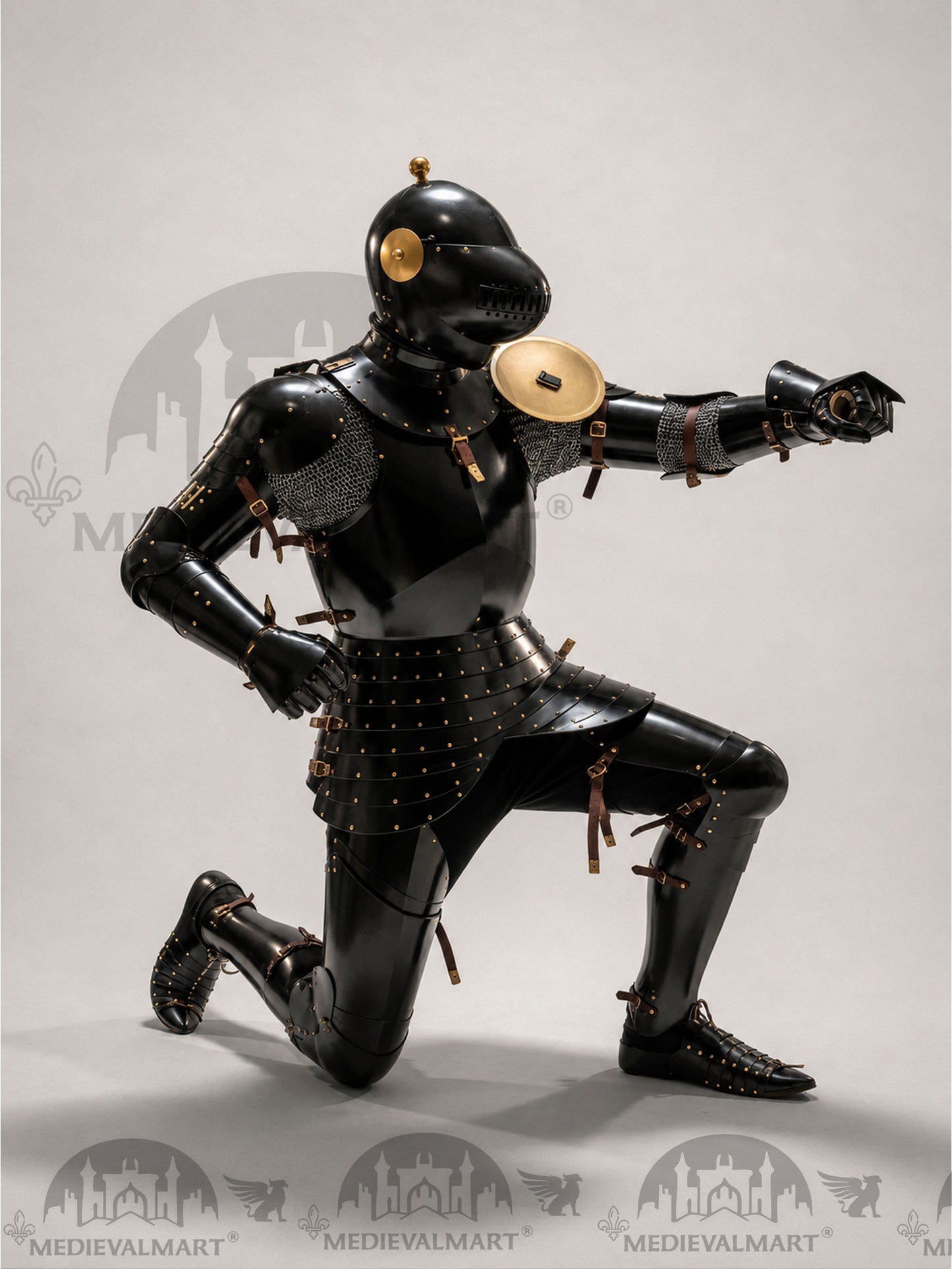 MEDIEVALMART Medieval Knight Katernbrust Full Body Armor Set W/H Sword