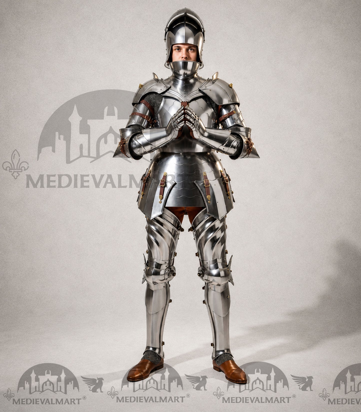 MEDIEVALMART 15th Century Gothic Full Plate Armor | Medieval Knight Suit For Reenactment & Cosplay