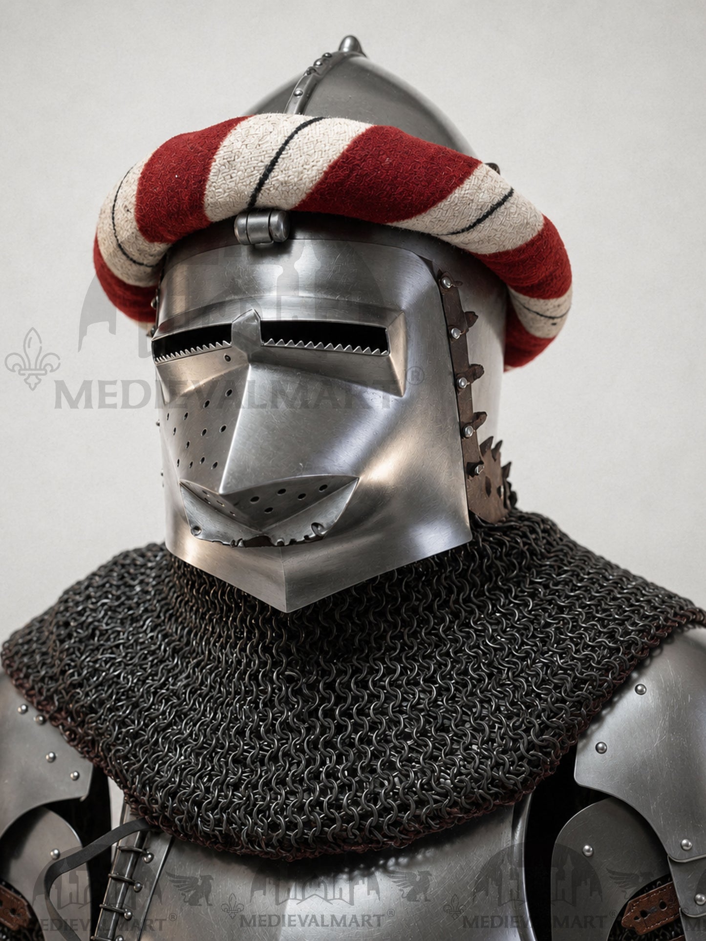 MEDIEVALMART Francis Authentic Medieval Full set of Armor W/H Hundshughel Bacient