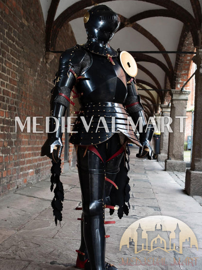 MEDIEVALMART Medieval Knight Katernbrust Full Body Armor Set W/H Sword
