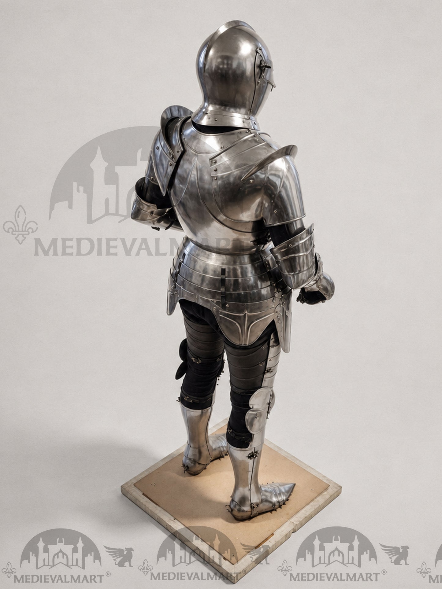 MEDIEVALMART Armadura de combate medieval de caballero del siglo XV sin pulir para un toque antiguo