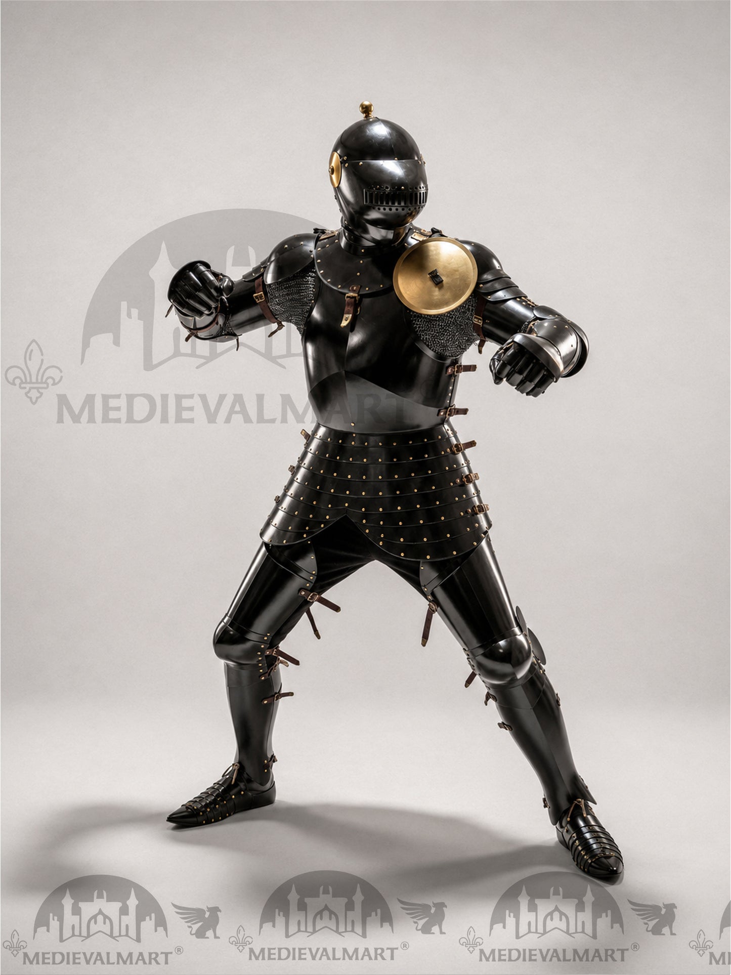 MEDIEVALMART Medieval Knight Katernbrust Full Body Armor Set W/H Sword