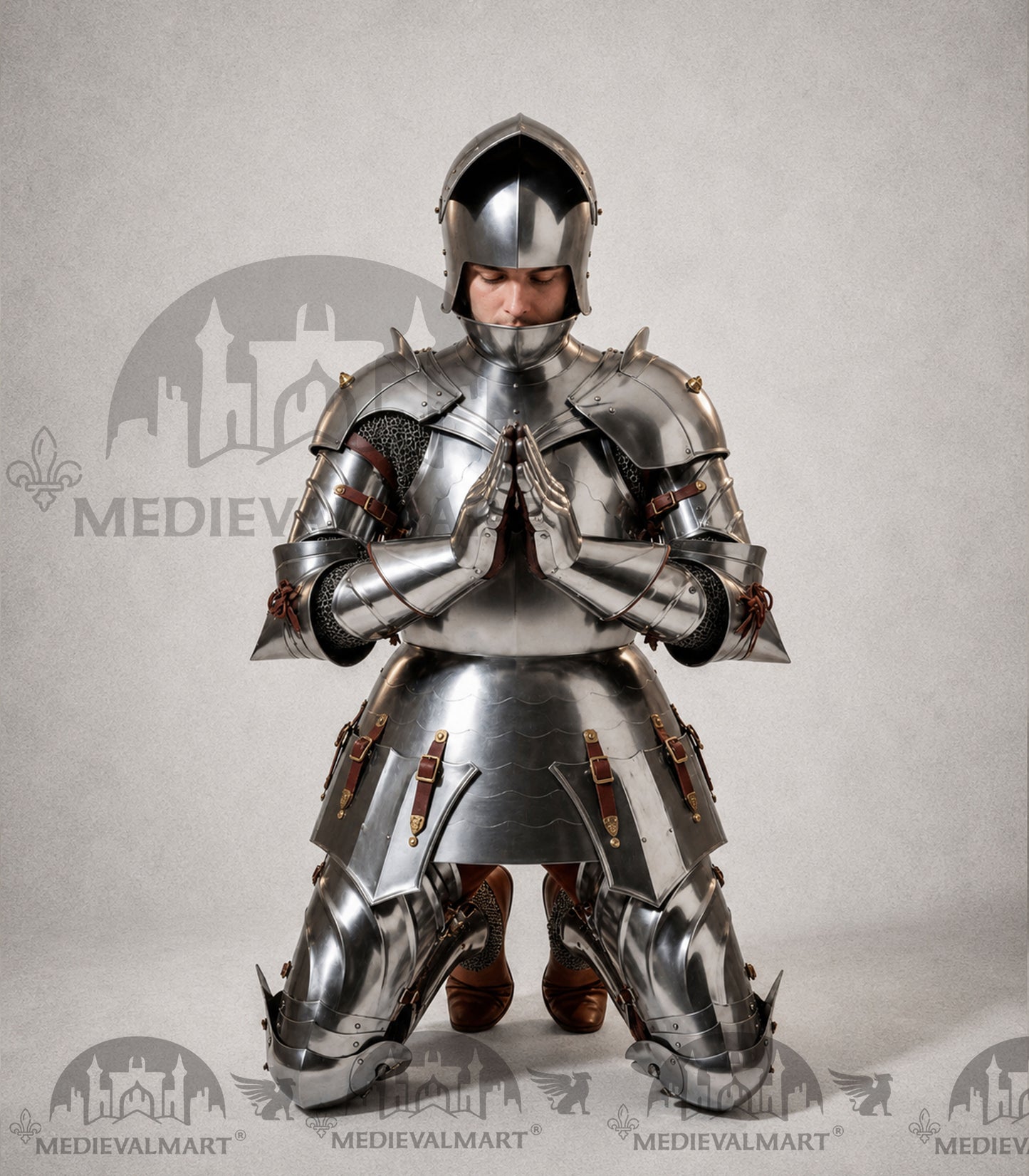 MEDIEVALMART 15th Century Gothic Full Plate Armor | Medieval Knight Suit For Reenactment & Cosplay