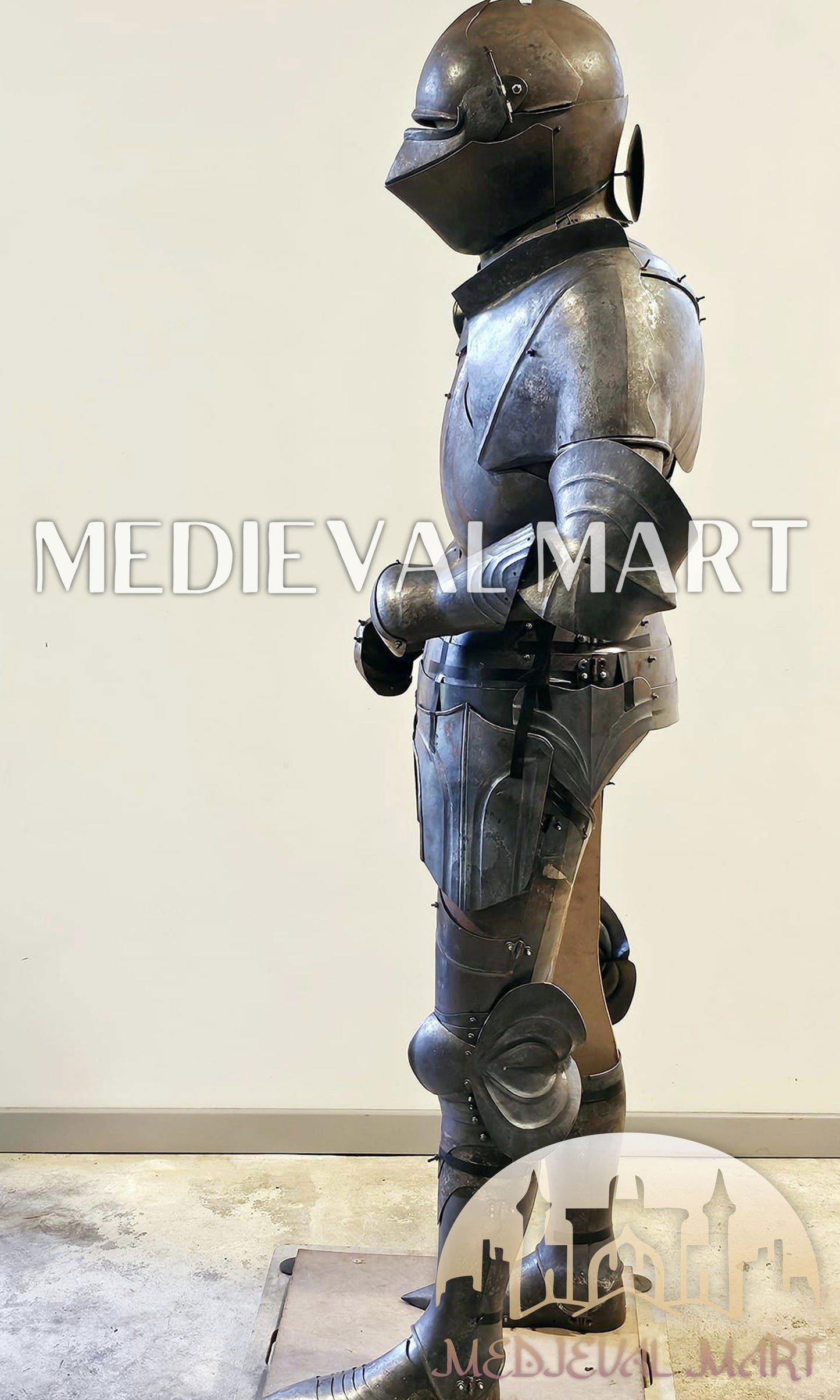 MEDIEVALMART 15th Century Medieval Knight Combat Full Body Armor W/O Polish for Antique Touch