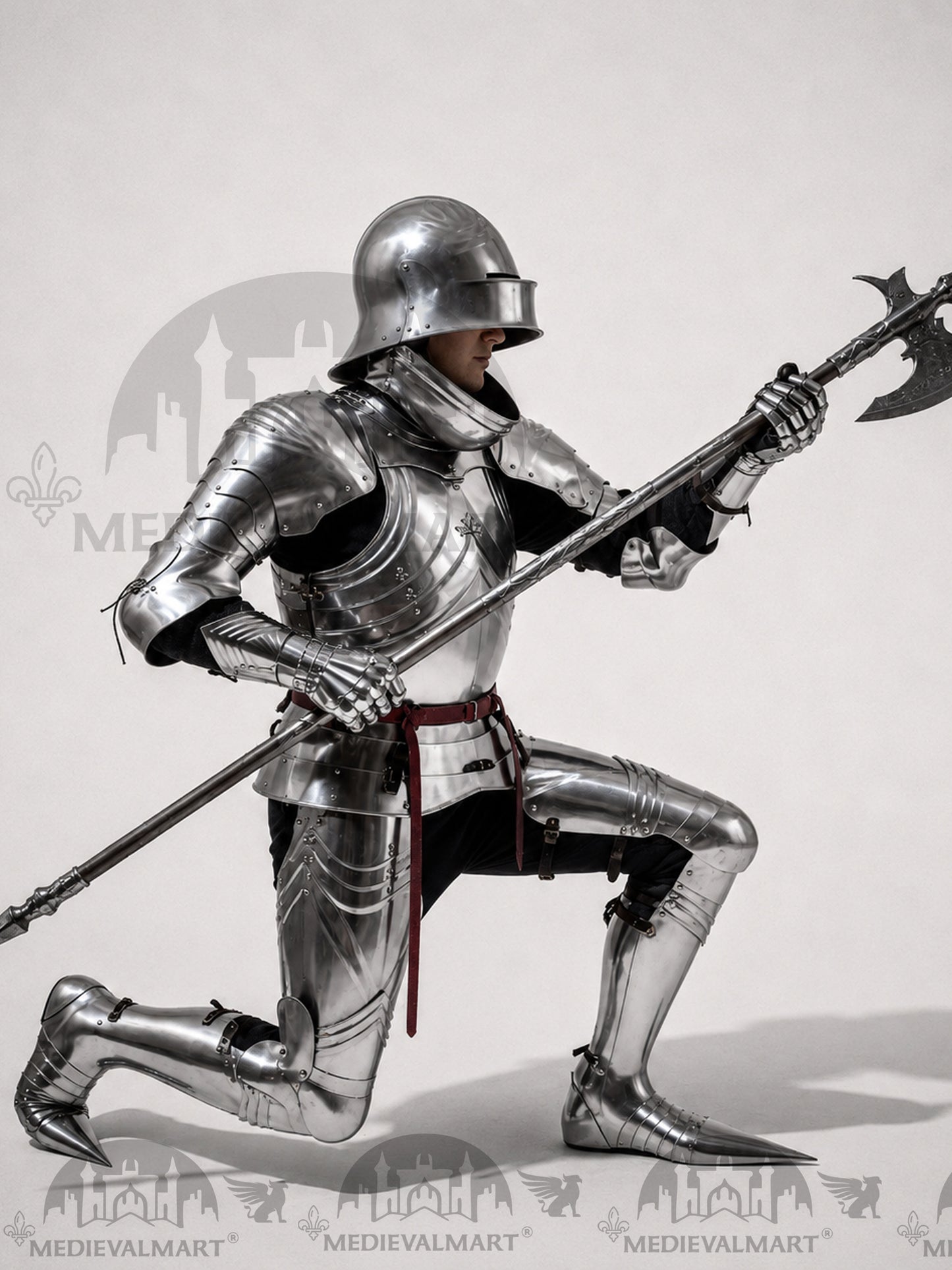 MEDIEVALMART Medieval 15th century Germans knight warrior full body complete metal armour costume with Sword