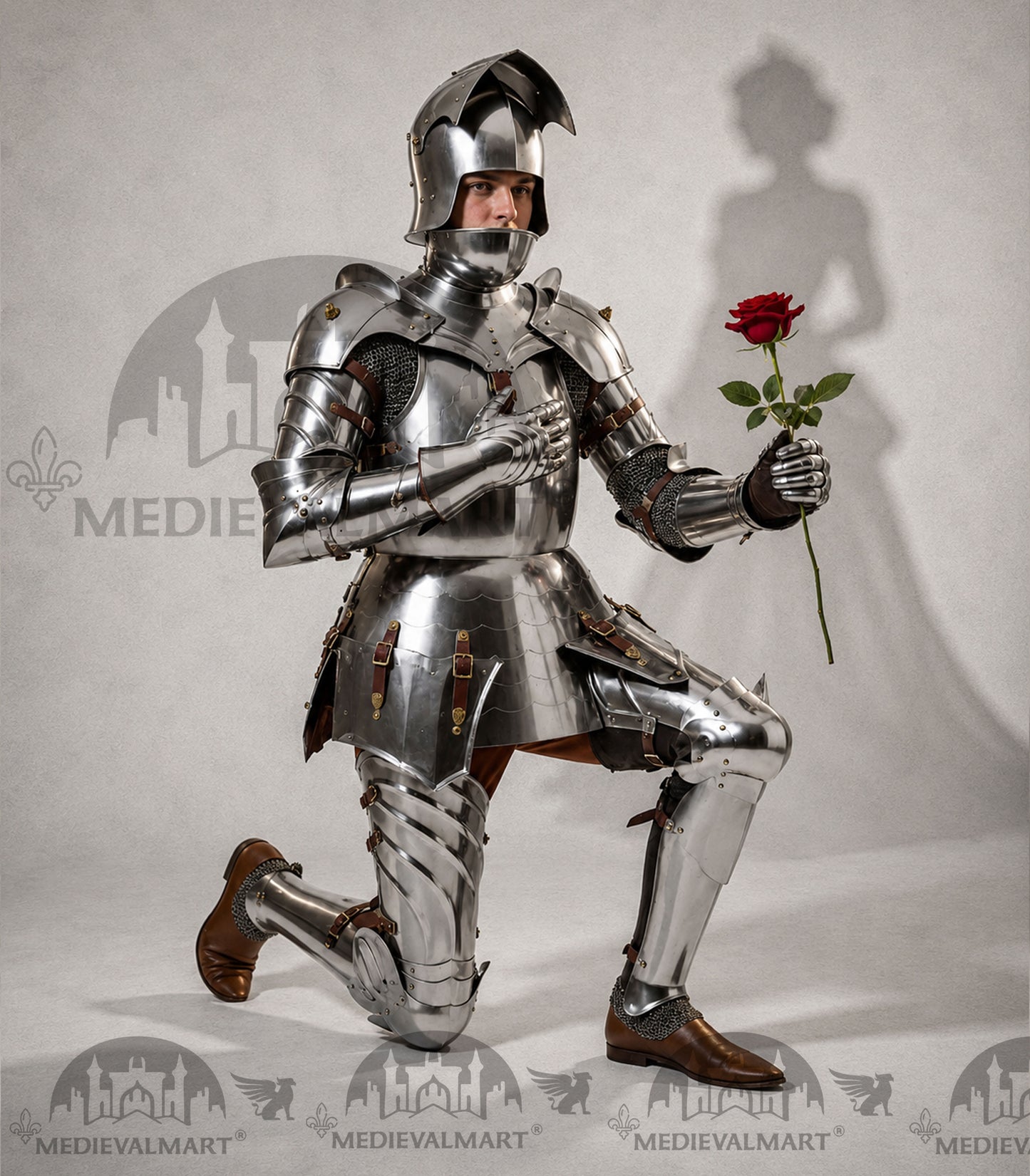 MEDIEVALMART 15th Century Gothic Full Plate Armor | Medieval Knight Suit For Reenactment & Cosplay