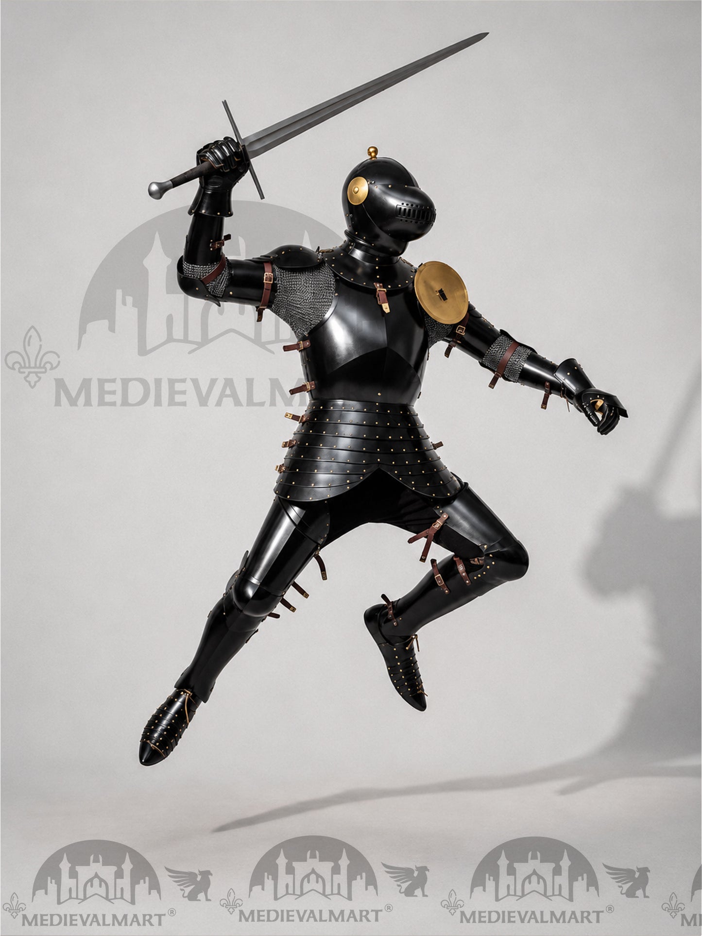 MEDIEVALMART Medieval Knight Katernbrust Full Body Armor Set W/H Sword