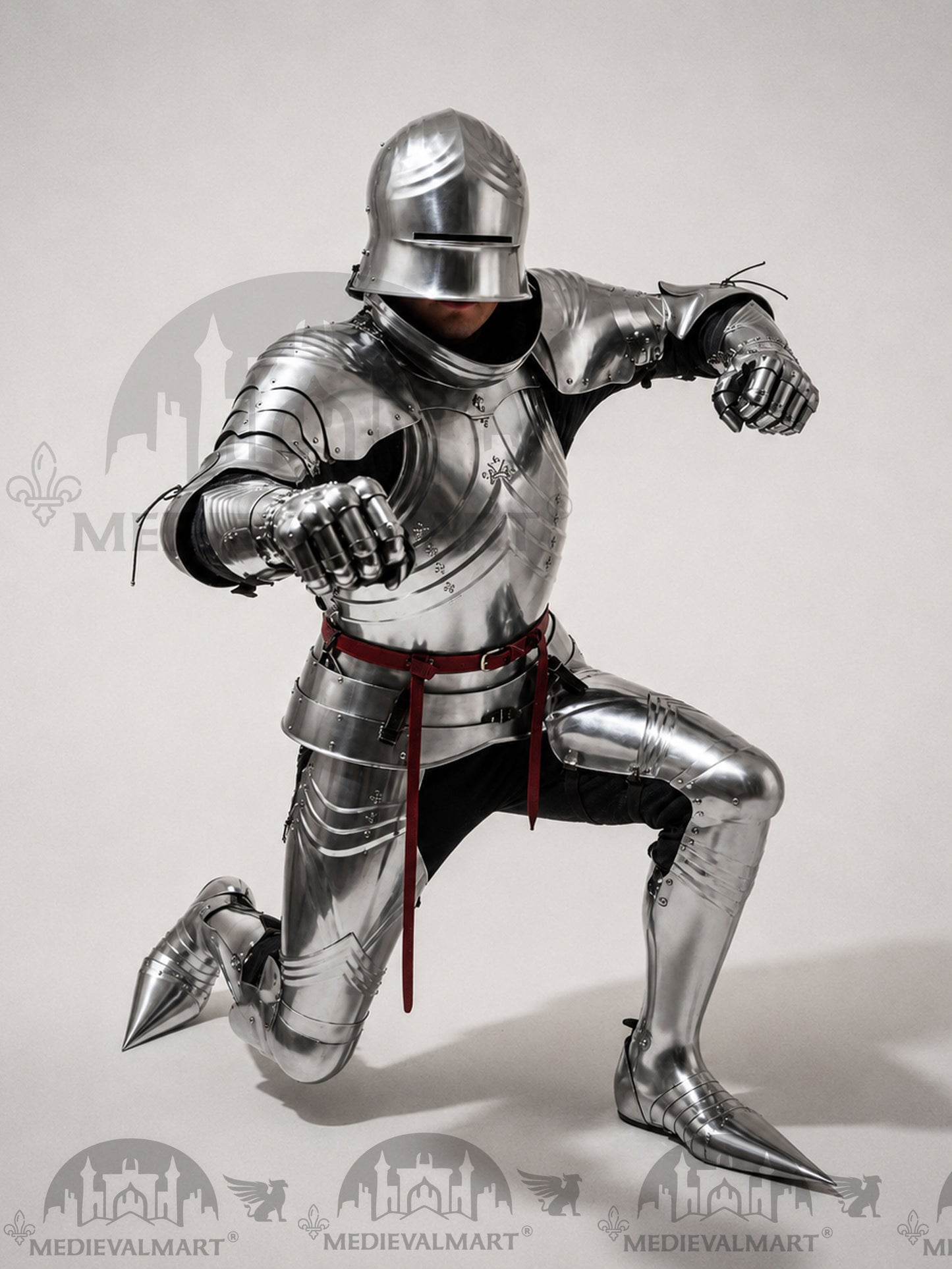MEDIEVALMART Medieval 15th century Germans knight warrior full body complete metal armour costume with Sword