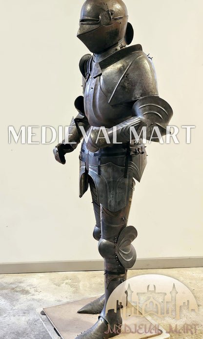 MEDIEVALMART 15th Century Medieval Knight Combat Full Body Armor W/O Polish for Antique Touch