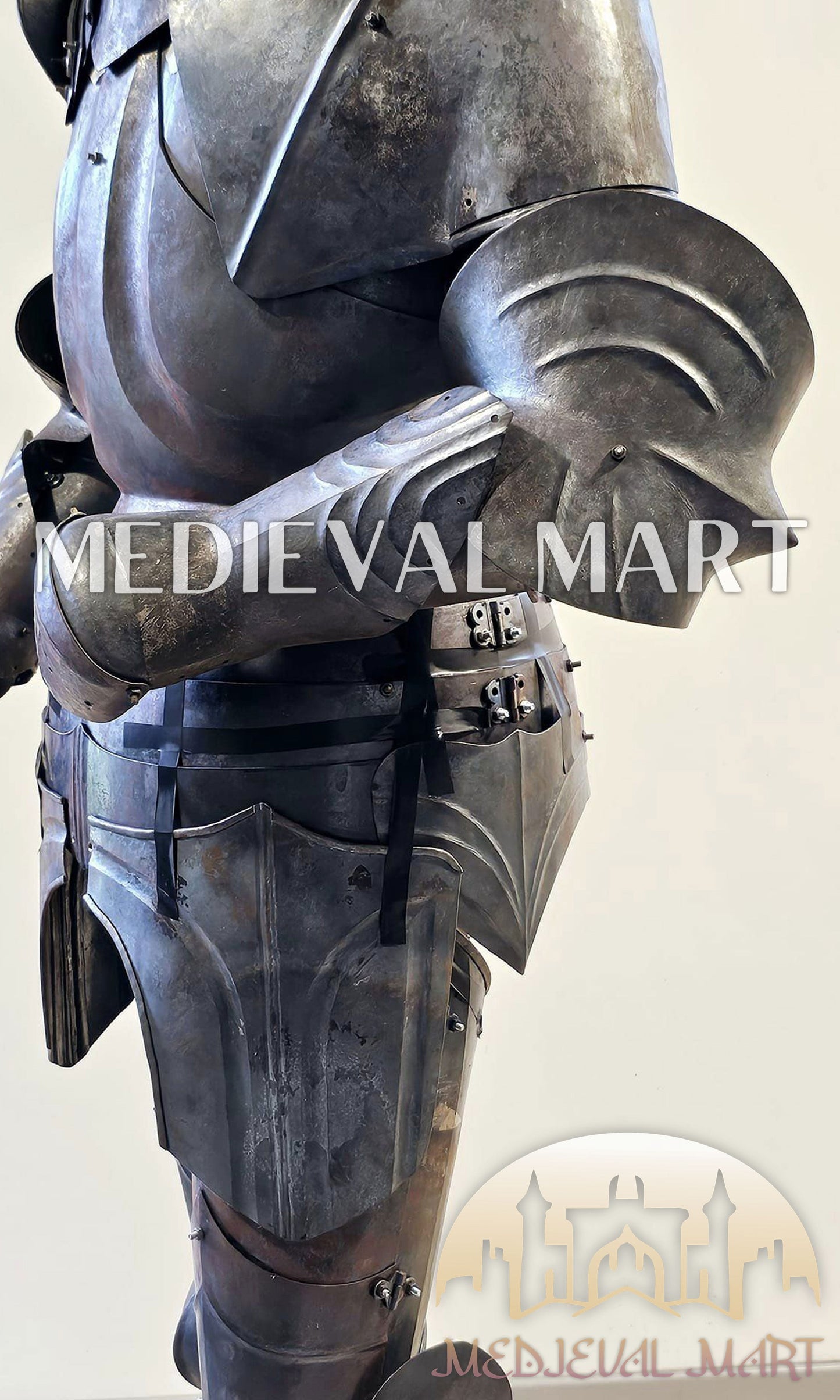 MEDIEVALMART 15th Century Medieval Knight Combat Full Body Armor W/O Polish for Antique Touch