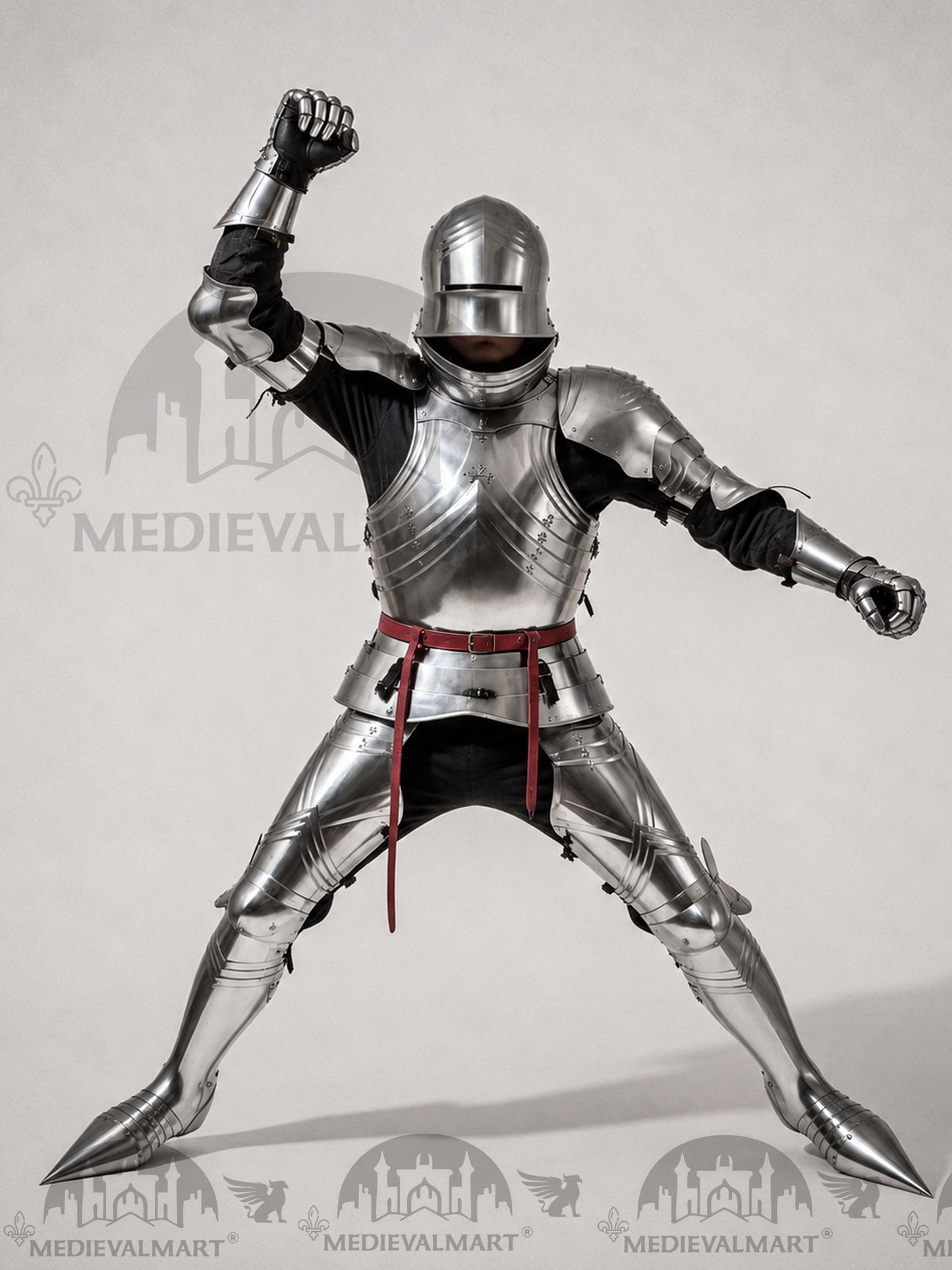 MEDIEVALMART Medieval 15th century Germans knight warrior full body complete metal armour costume with Sword