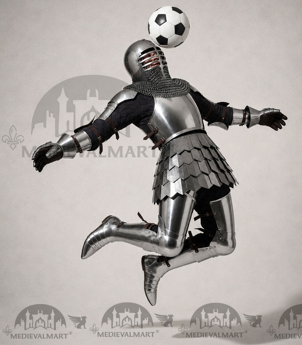 MEDIEVALMART 14th Century Knight Crusader-Era Transitional Plate Hybri ...