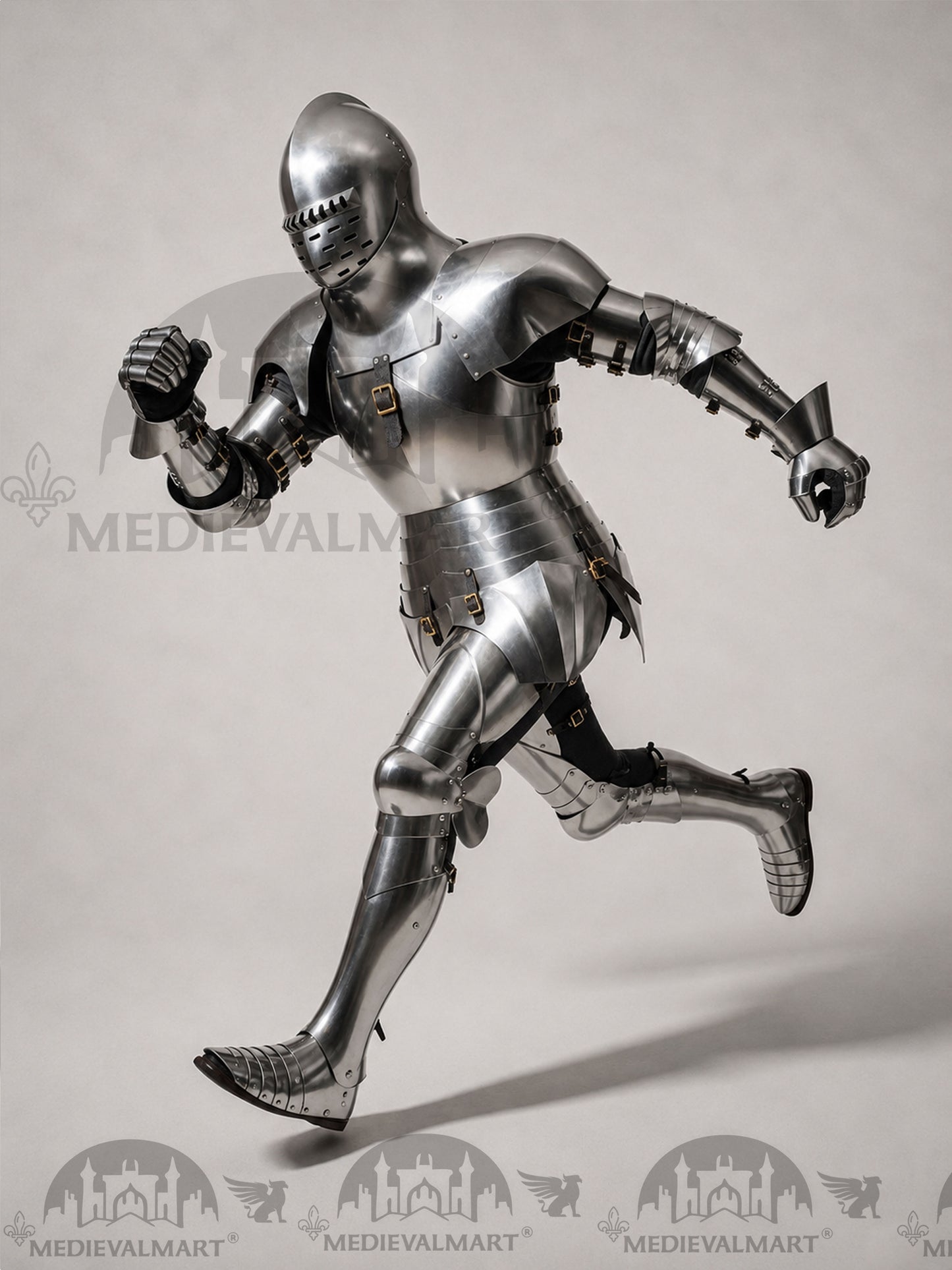 MEDIEVALMART Medieval knight Full Plate Customised English Body Armor With Viking Axe Weapon