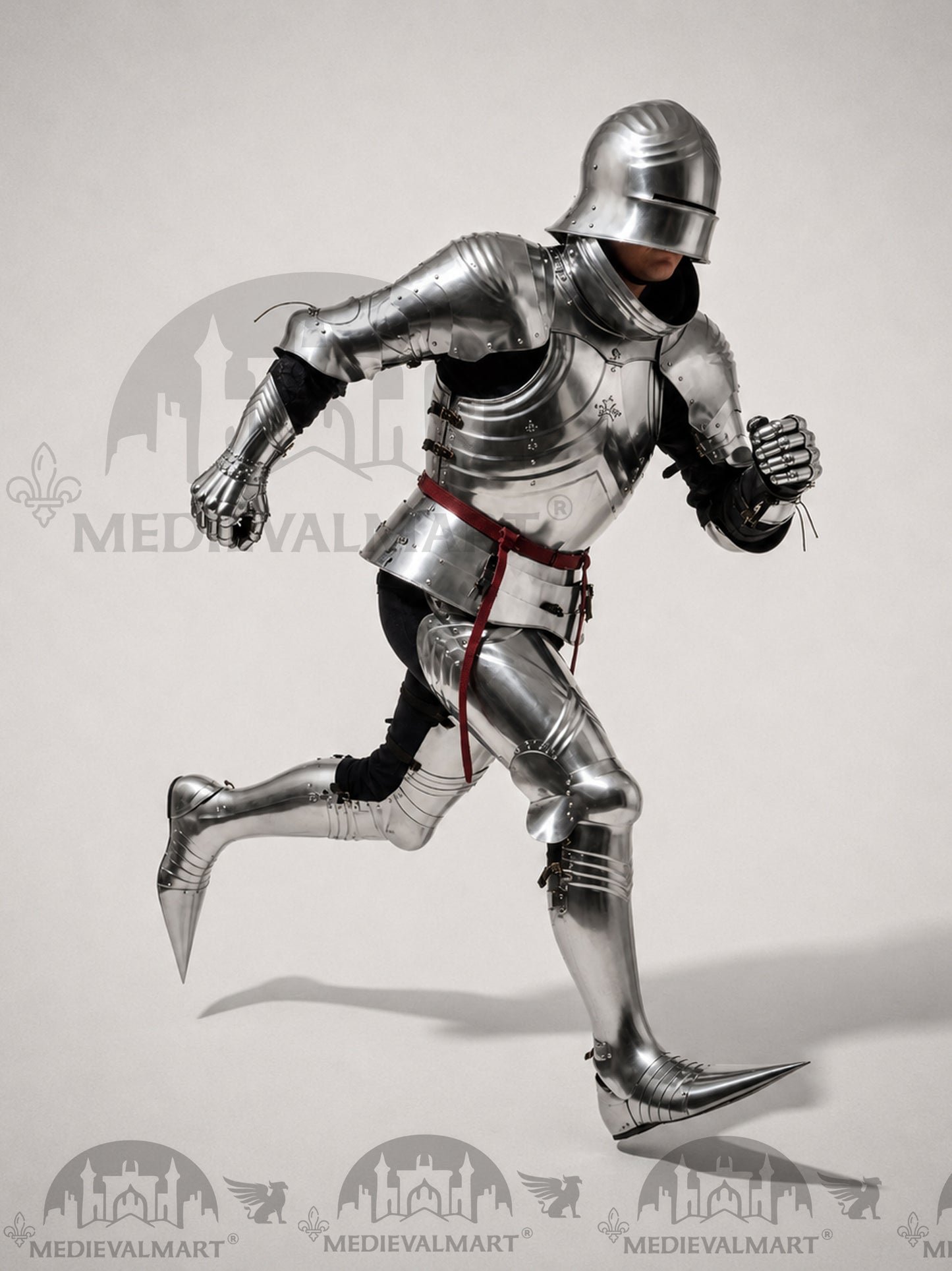 MEDIEVALMART Medieval 15th century Germans knight warrior full body complete metal armour costume with Sword