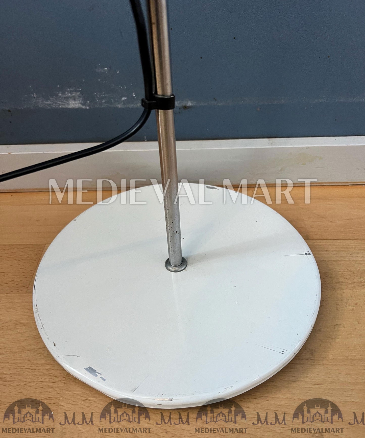 MEDIEVALMART Italian Small Vintage White Flexible Floor Lamp Best Home Light